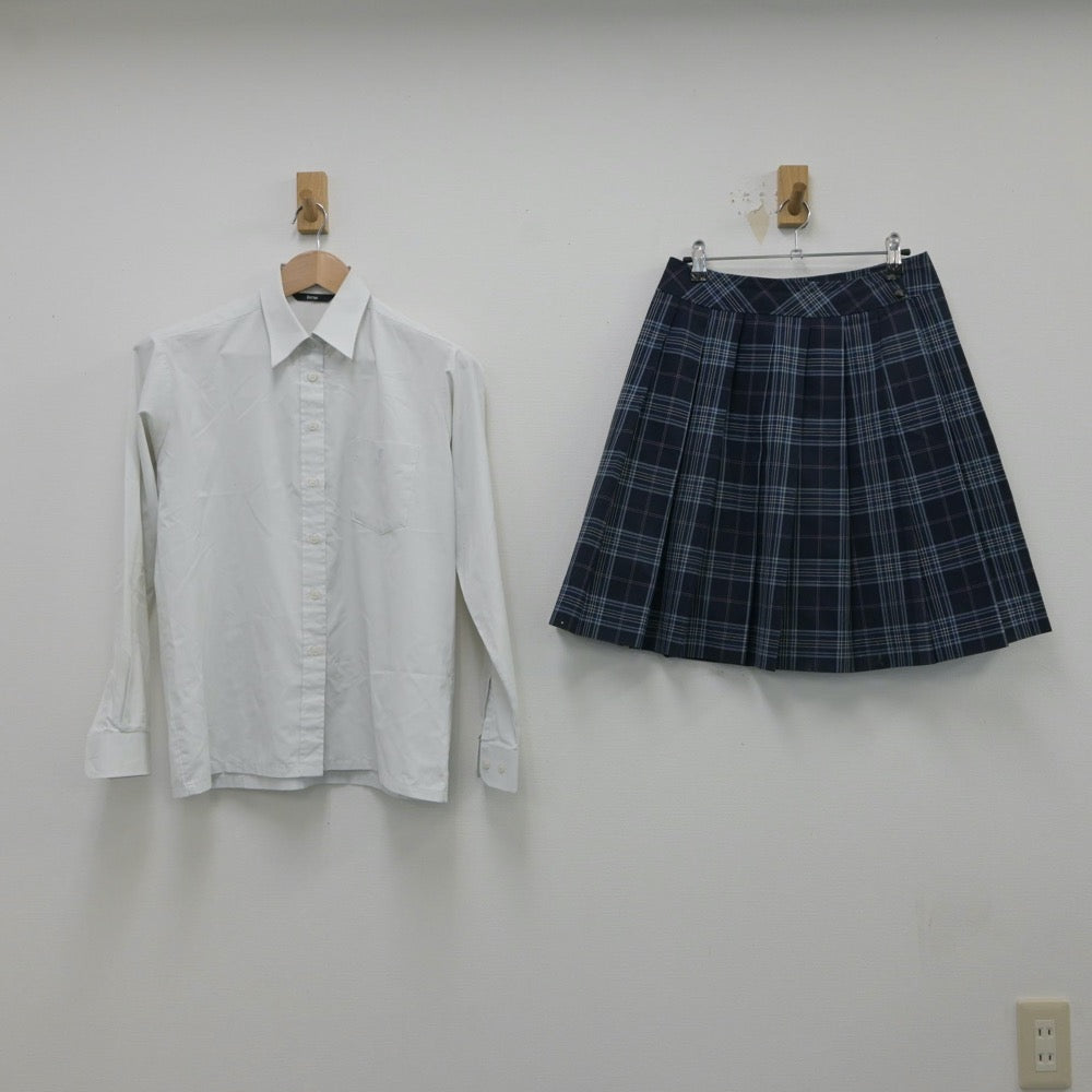 【中古】東京都 大成高等学校 女子制服 3点（シャツ・スカート）sf015450