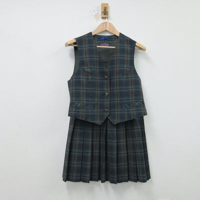 【中古】北海道 北海道札幌西陵高等学校 女子制服 3点（ニットベスト・ベスト・スカート）sf015456