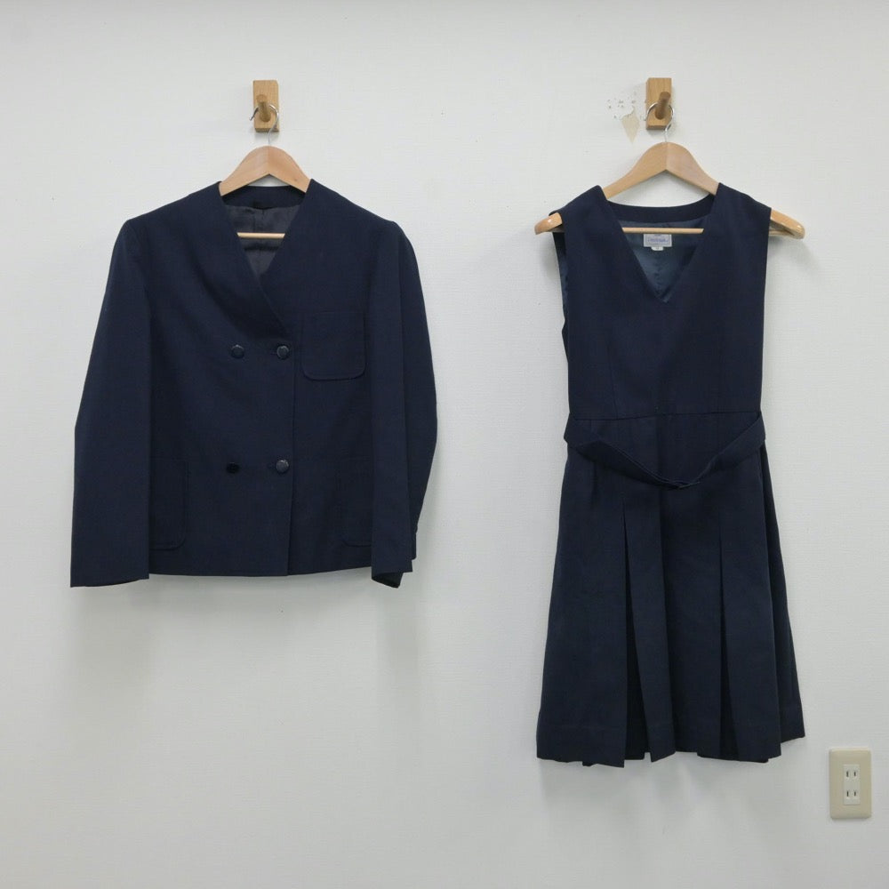 中古制服】岩手県 岩手県立大船渡高等学校 女子制服 2点（ブレザー  