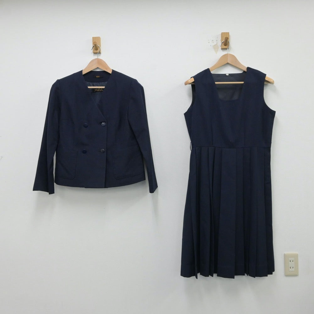 【中古】岩手県 岩手県立大船渡高等学校 女子制服 2点（ブレザー・ジャンパースカート）sf015462