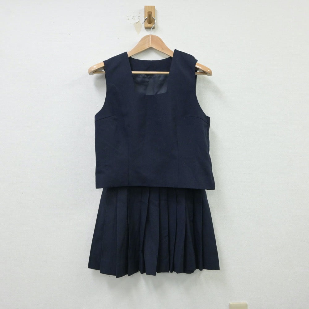 【中古】神奈川県 神奈川県立多摩高等学校 女子制服 2点（ベスト・スカート）sf015464