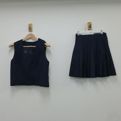 【中古】神奈川県 神奈川県立多摩高等学校 女子制服 2点（ベスト・スカート）sf015464