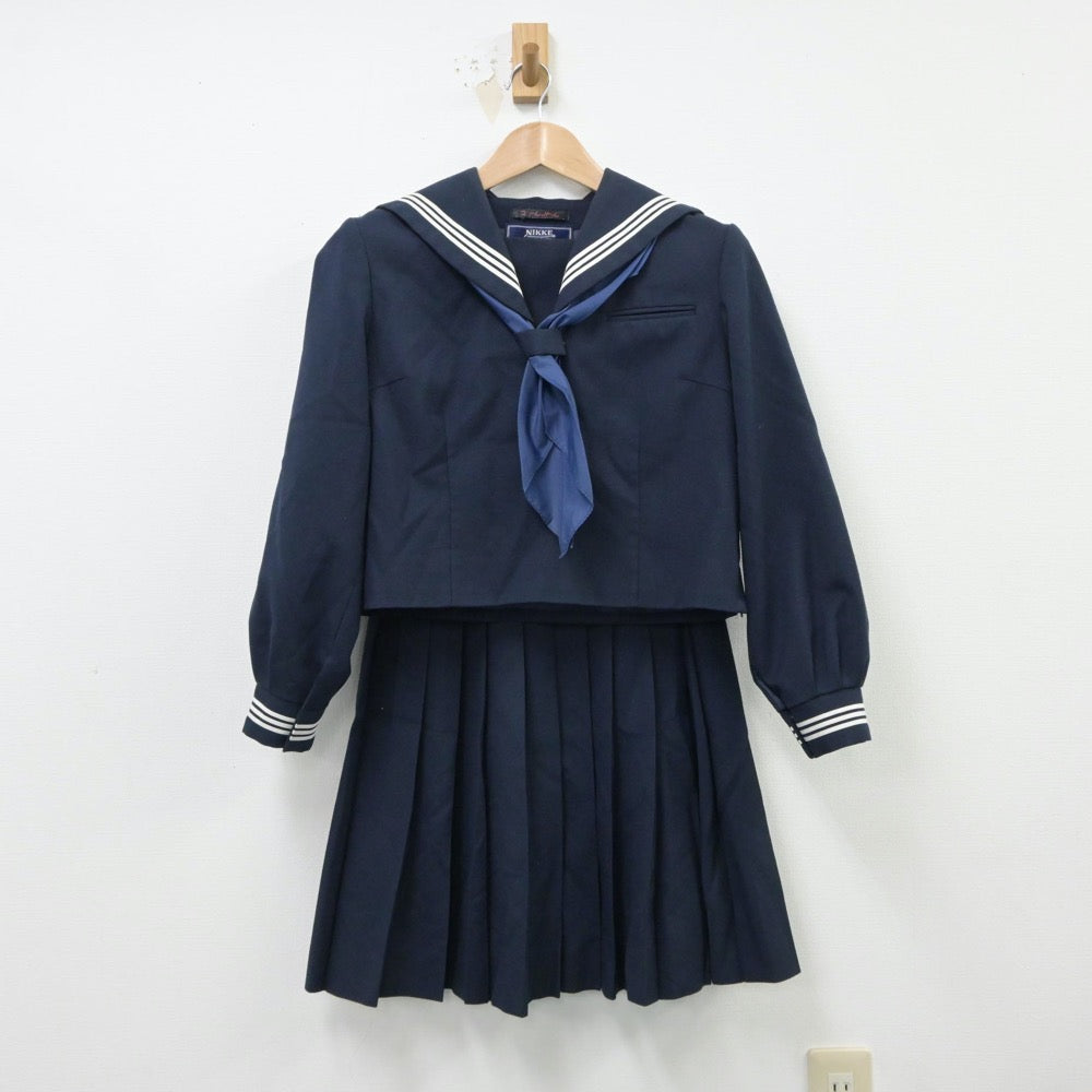 【中古】埼玉県 埼玉県県立大宮武蔵野高等学校 女子制服 3点（セーラー服・スカート）sf015472