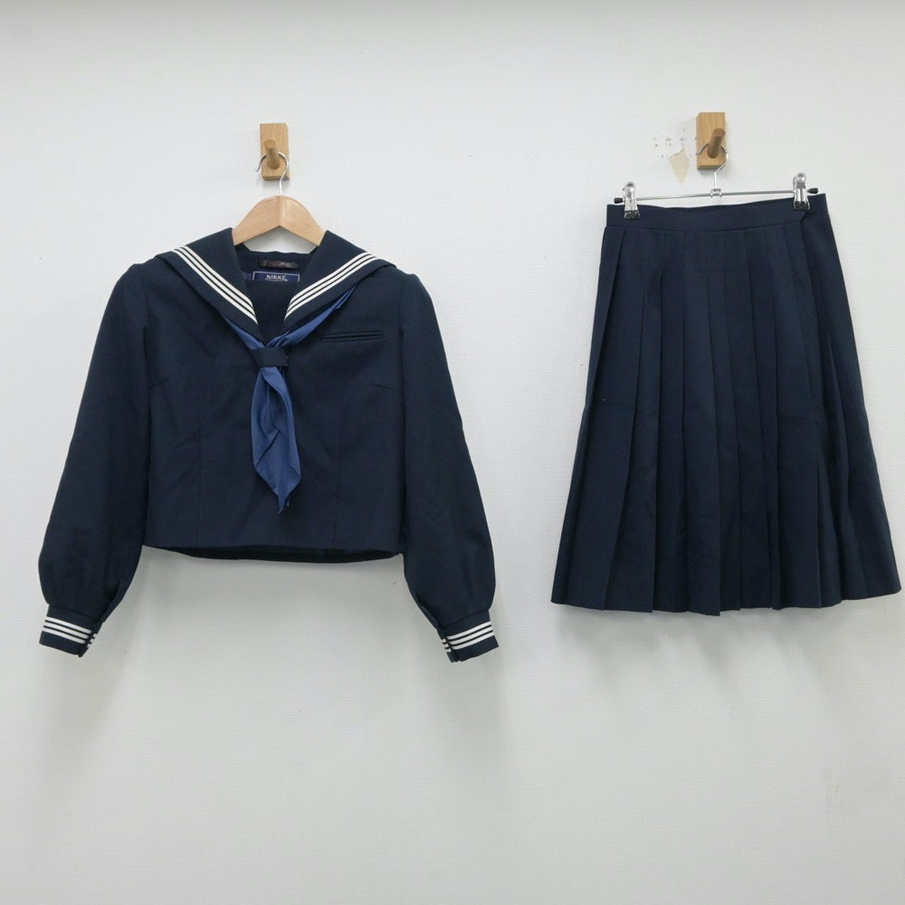 【中古】埼玉県 埼玉県県立大宮武蔵野高等学校 女子制服 3点（セーラー服・スカート）sf015472