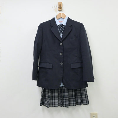 【中古】埼玉県 埼玉県県立大宮武蔵野高等学校 女子制服 3点（ブレザー・シャツ・スカート）sf015474