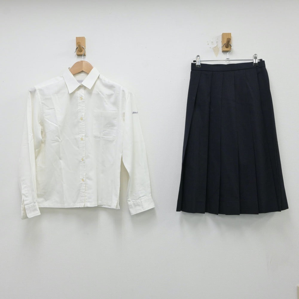 【中古】奈良県 奈良県立磯城野高等学校 女子制服 2点（シャツ・スカート）sf015481