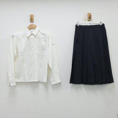 【中古】奈良県 奈良県立磯城野高等学校 女子制服 2点（シャツ・スカート）sf015481