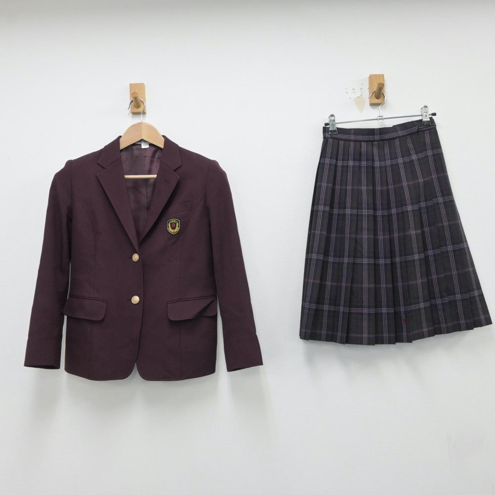 【中古】茨城県 常総学院高等学校 女子制服 2点（ブレザー・スカート）sf015483