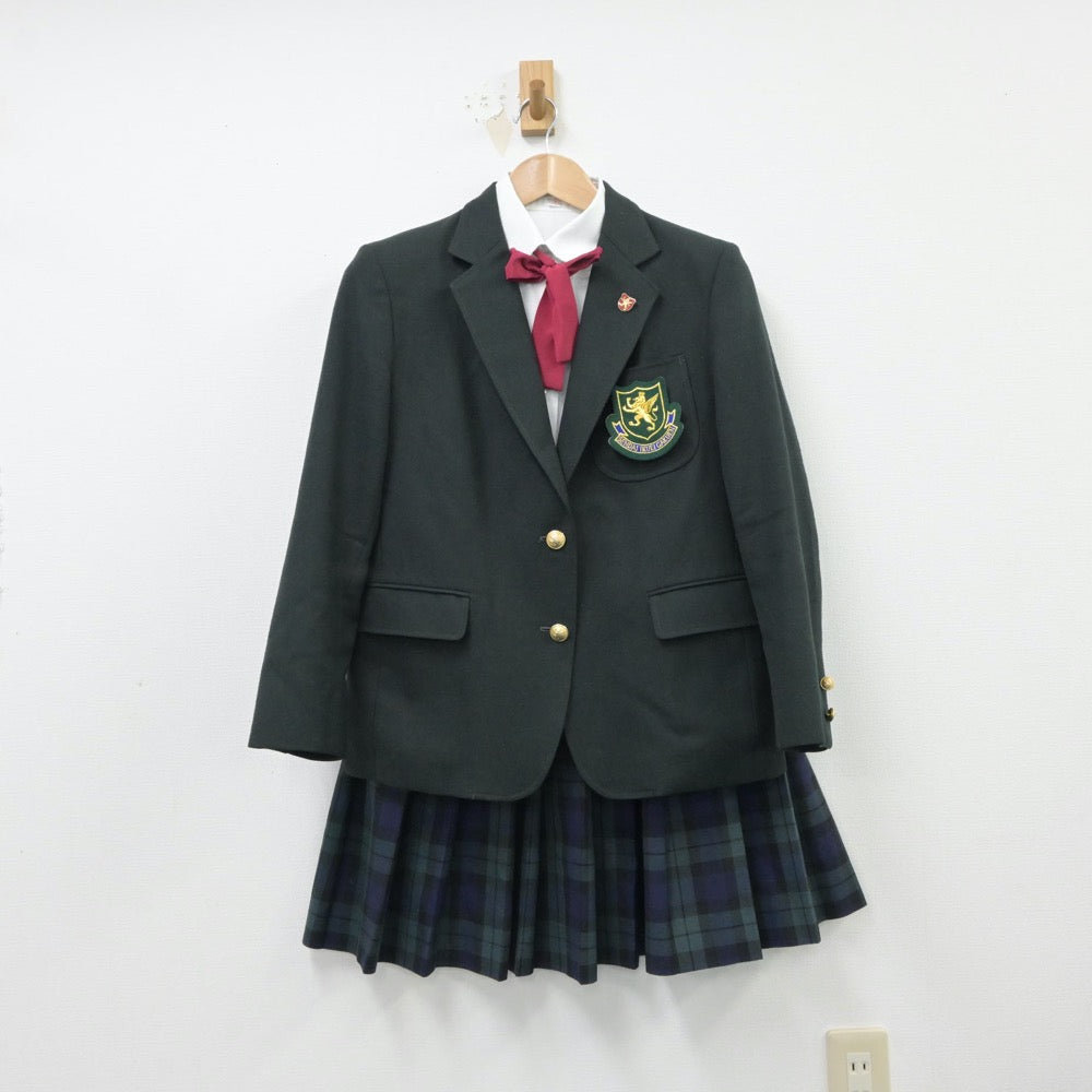 【中古】宮城県 仙台育英高等学校 女子制服 5点（ブレザー・シャツ・ニット・スカート）sf015484