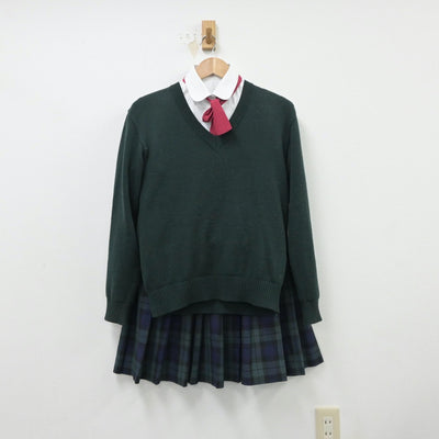 【中古】宮城県 仙台育英高等学校 女子制服 5点（ブレザー・シャツ・ニット・スカート）sf015484