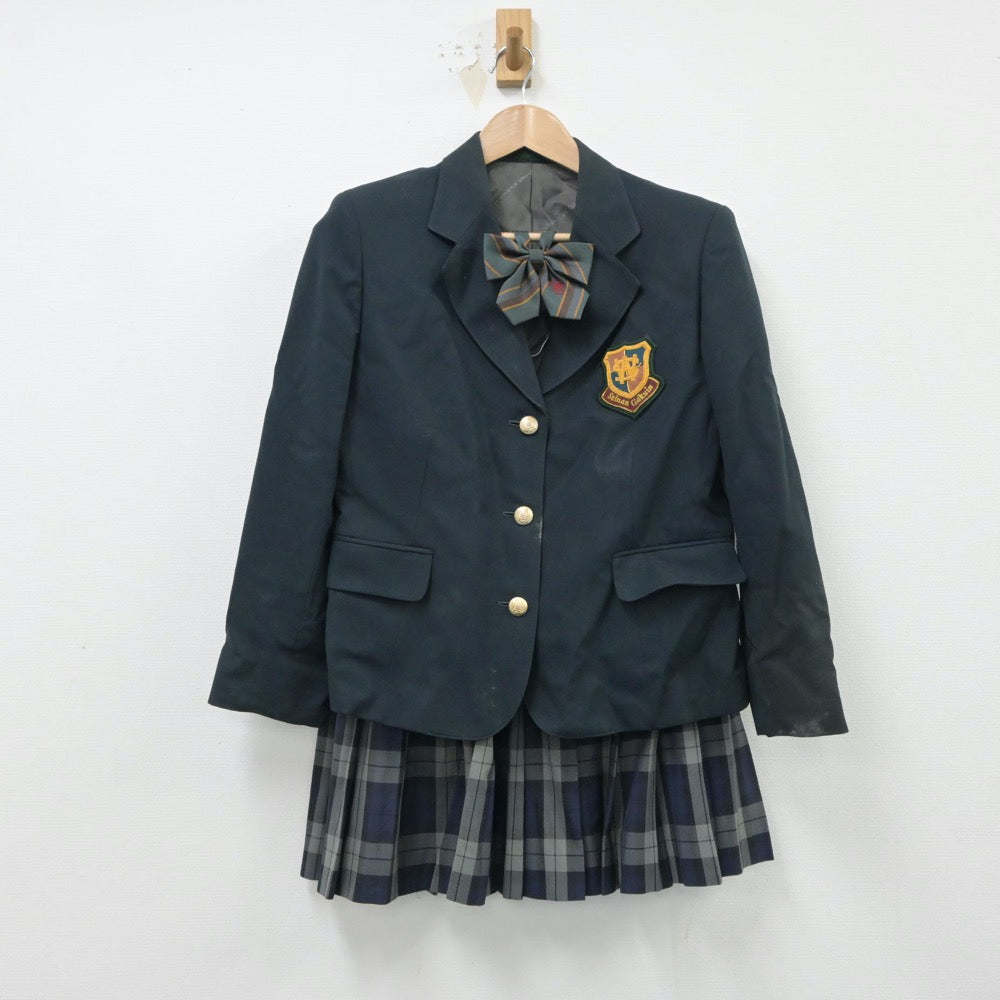 【中古】福岡県 西南学院高等学校 女子制服 4点（ブレザー・ニット・スカート）sf015491