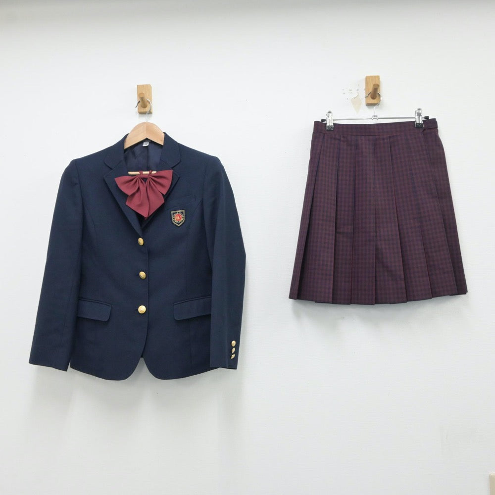 【中古】埼玉県 高崎健康福祉大学高崎高等学校 女子制服 5点（ブレザー・ニット・スカート）sf015503