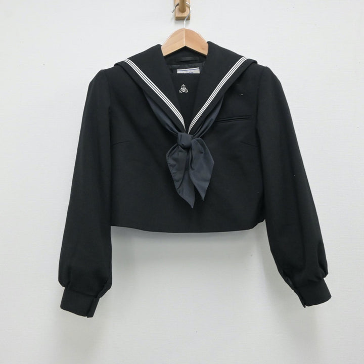 【中古】北海道 北海道札幌稲雲高等学校 女子制服 3点（セーラー服・スカート）sf015507