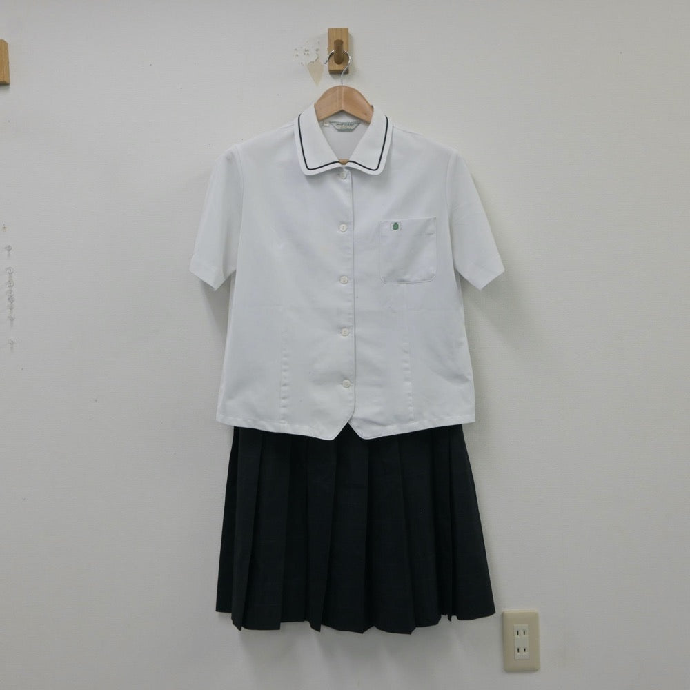 【中古】長崎県 長崎県佐世保南高等学校 女子制服 4点（シャツ・スカート）sf015511