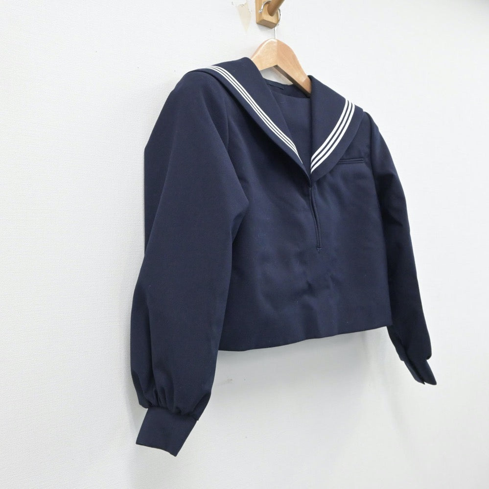 【中古】福岡県 二瀬中学校 女子制服 2点（セーラー服）sf015517