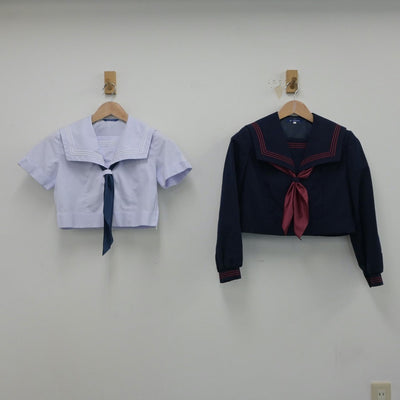 【中古】福岡県 飯塚日新館中学校 女子制服 4点（セーラー服・セーラー服）sf015524