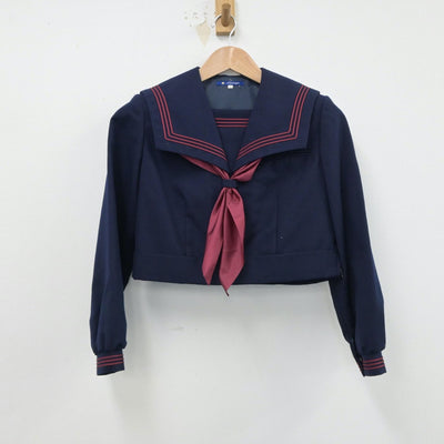 【中古】福岡県 飯塚日新館中学校 女子制服 4点（セーラー服・セーラー服）sf015524