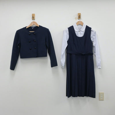 【中古】福岡県 福岡雙葉高等学校 女子制服 3点（ブレザー・シャツ・ジャンパースカート）sf015526