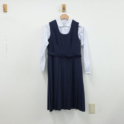 【中古】福岡県 福岡雙葉高等学校 女子制服 3点（ブレザー・シャツ・ジャンパースカート）sf015526