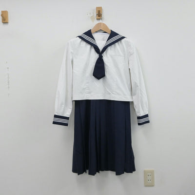 【中古】千葉県 和洋国府台女子高等学校 女子制服 5点（セーラー服・セーラー服・スカート）sf015532