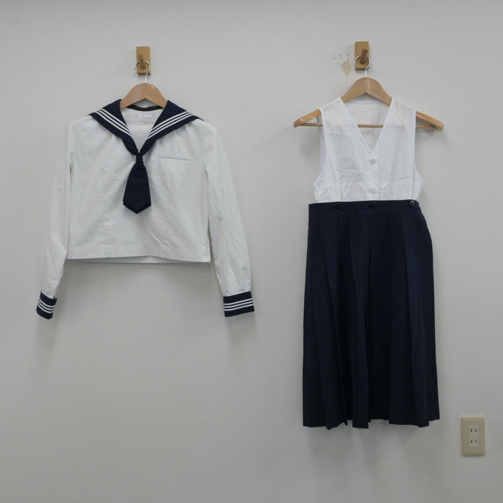 【中古】千葉県 和洋国府台女子高等学校 女子制服 5点（セーラー服・セーラー服・スカート）sf015532