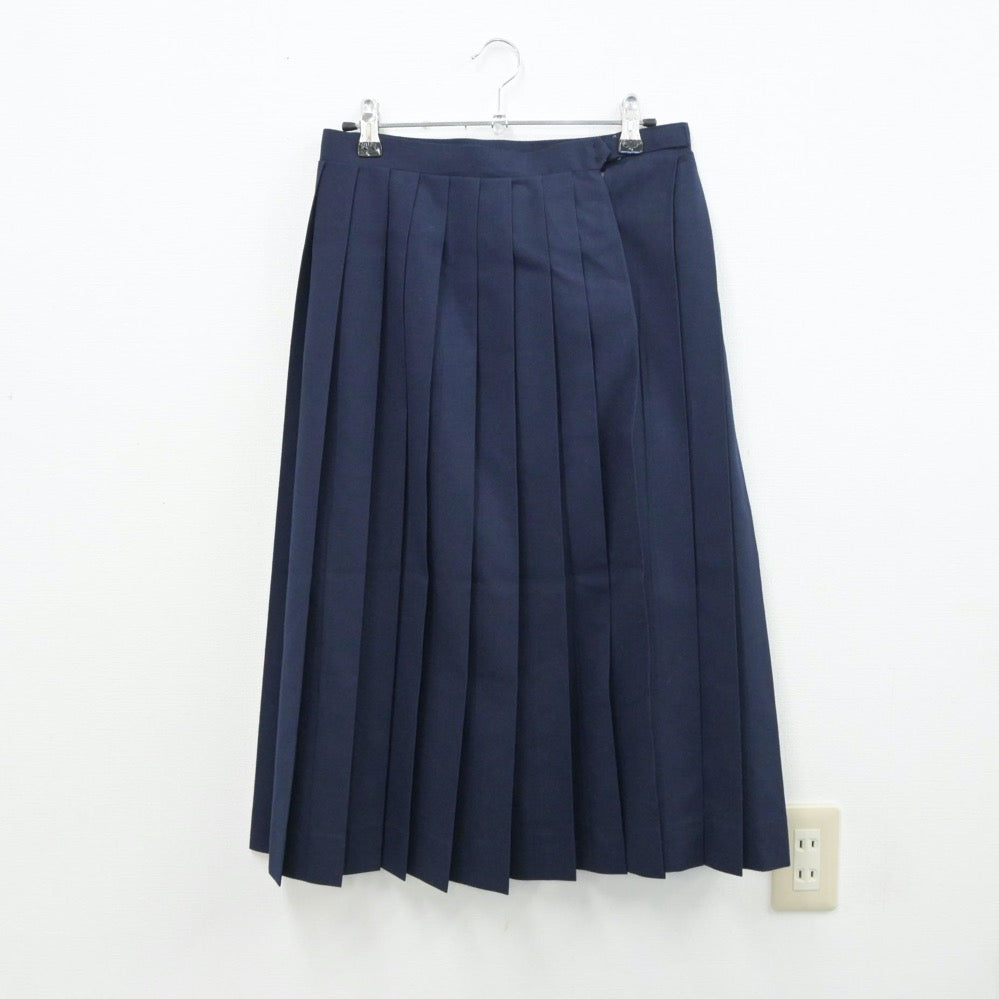 【中古】千葉県 習志野第六中学校 女子制服 4点（シャツ・ベスト・スカート）sf015537