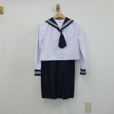 【中古】千葉県 和洋国府台女子高等学校 女子制服 5点（セーラー服・スカート）sf015538