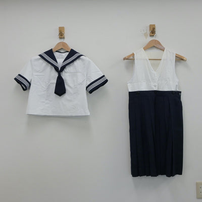 【中古】千葉県 和洋国府台女子高等学校 女子制服 5点（セーラー服・スカート）sf015538