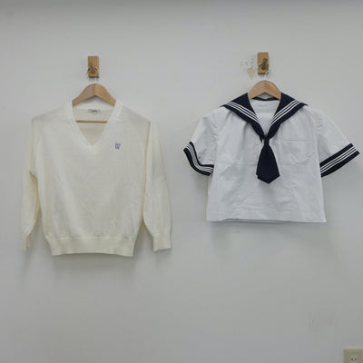 【中古】千葉県 和洋国府台女子高等学校 女子制服 5点（セーラー服・ニット）sf015539