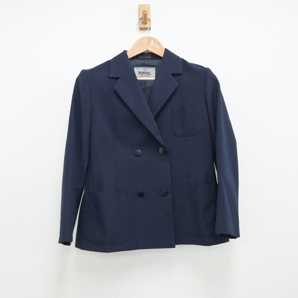 【中古】兵庫県 浜脇中学校 女子制服 3点（ブレザー・シャツ・ジャンパースカート）sf015550