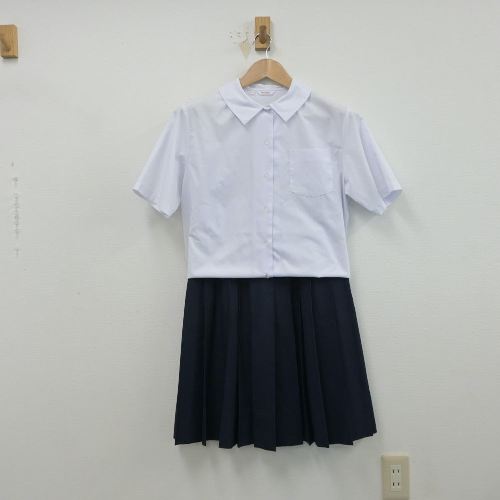 【中古】兵庫県 浜脇中学校 女子制服 2点（シャツ・スカート）sf015551