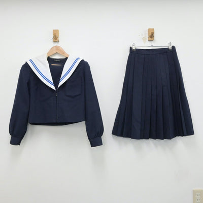 【中古】愛知県 守山西中学校 女子制服 3点（セーラー服・スカート・スカート）sf015553