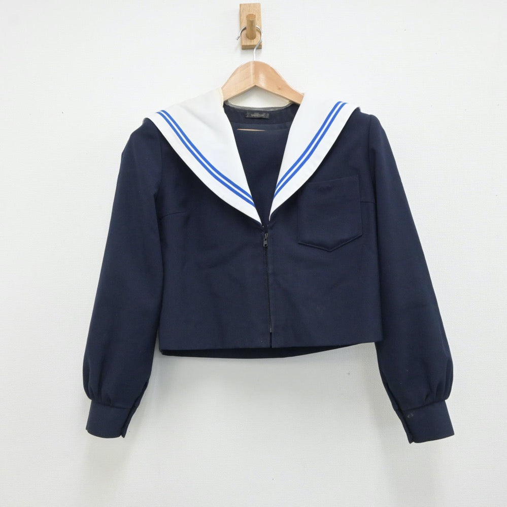 【中古】愛知県 守山西中学校 女子制服 3点（セーラー服・スカート・スカート）sf015553