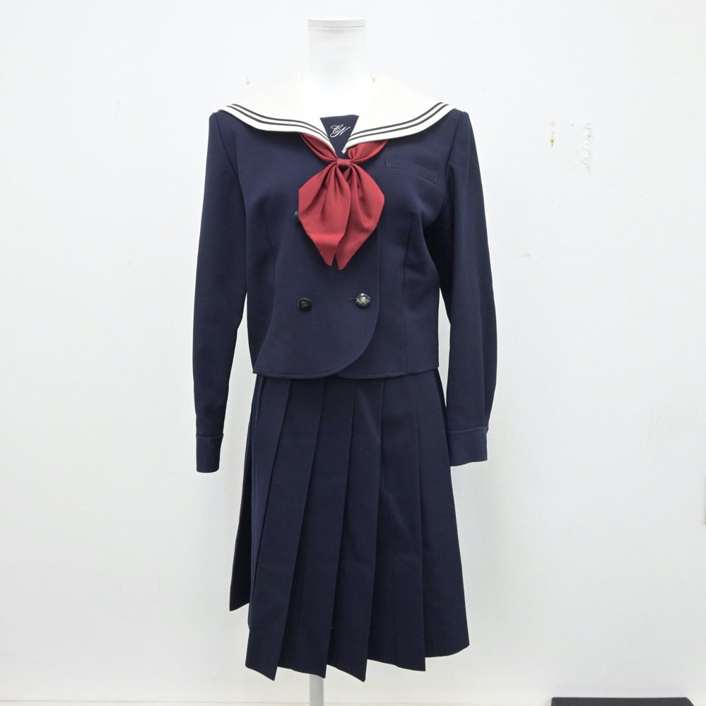 【中古】千葉県 千葉日本大学第一中学校 女子制服 6点（セーラー服・スカート）sf015564