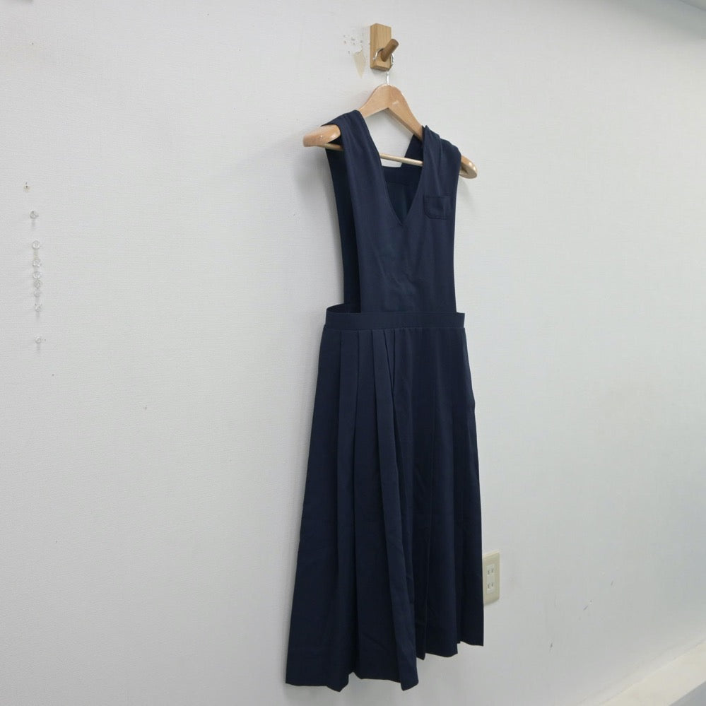 【中古】福岡県 千代中学校 女子制服 1点（ジャンパースカート）sf015572