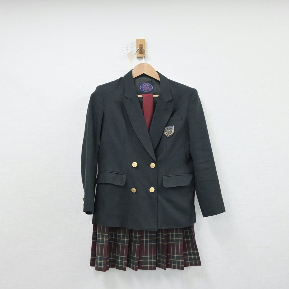 【中古】大阪府 日根野高等学校 女子制服 4点（ブレザー・ニット・スカート）sf015578