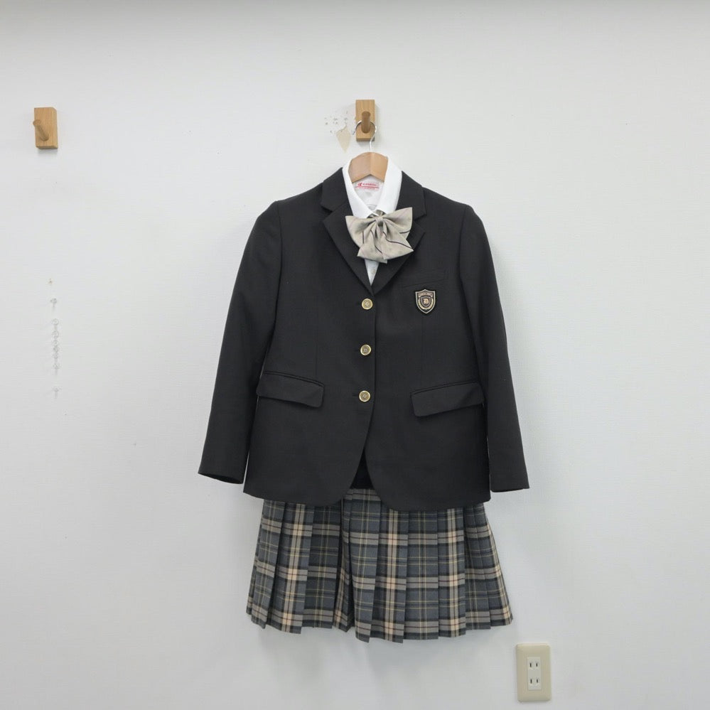 【中古】大阪府 大商学園高等学校 女子制服 4点（ブレザー・シャツ・スカート）sf015581