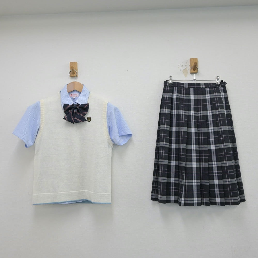 中古制服】大阪府 大商学園高等学校 女子制服 5点（シャツ・ニットベスト・スカート）sf015582【リサイクル学生服】 | 中古制服通販パレイド