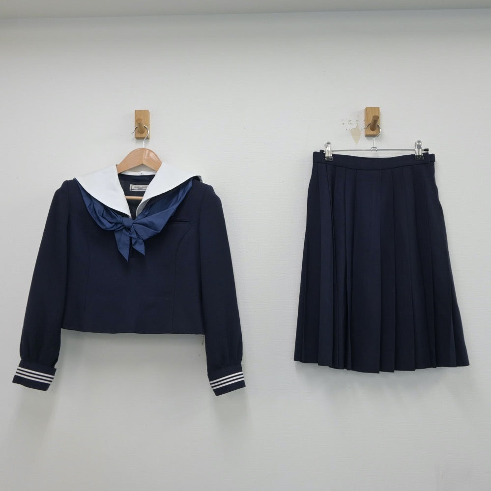 【中古】栃木県 栃木女子高等学校 女子制服 3点（セーラー服・スカート）sf015586
