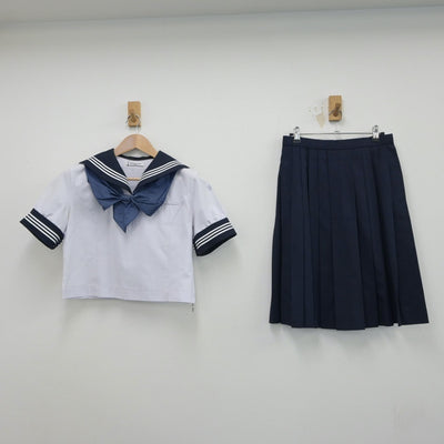 【中古】栃木県 栃木女子高等学校 女子制服 4点（セーラー服・スカート）sf015587