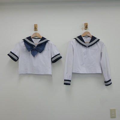 【中古】栃木県 栃木女子高等学校 女子制服 4点（セーラー服・スカート）sf015587