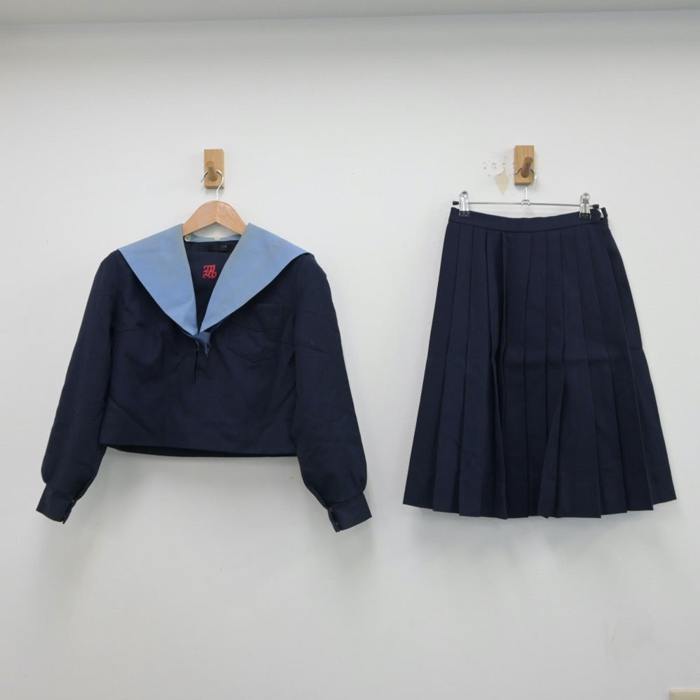 【中古】大阪府 宮山台中学校 女子制服 3点（セーラー服・スカート・スカート）sf015589