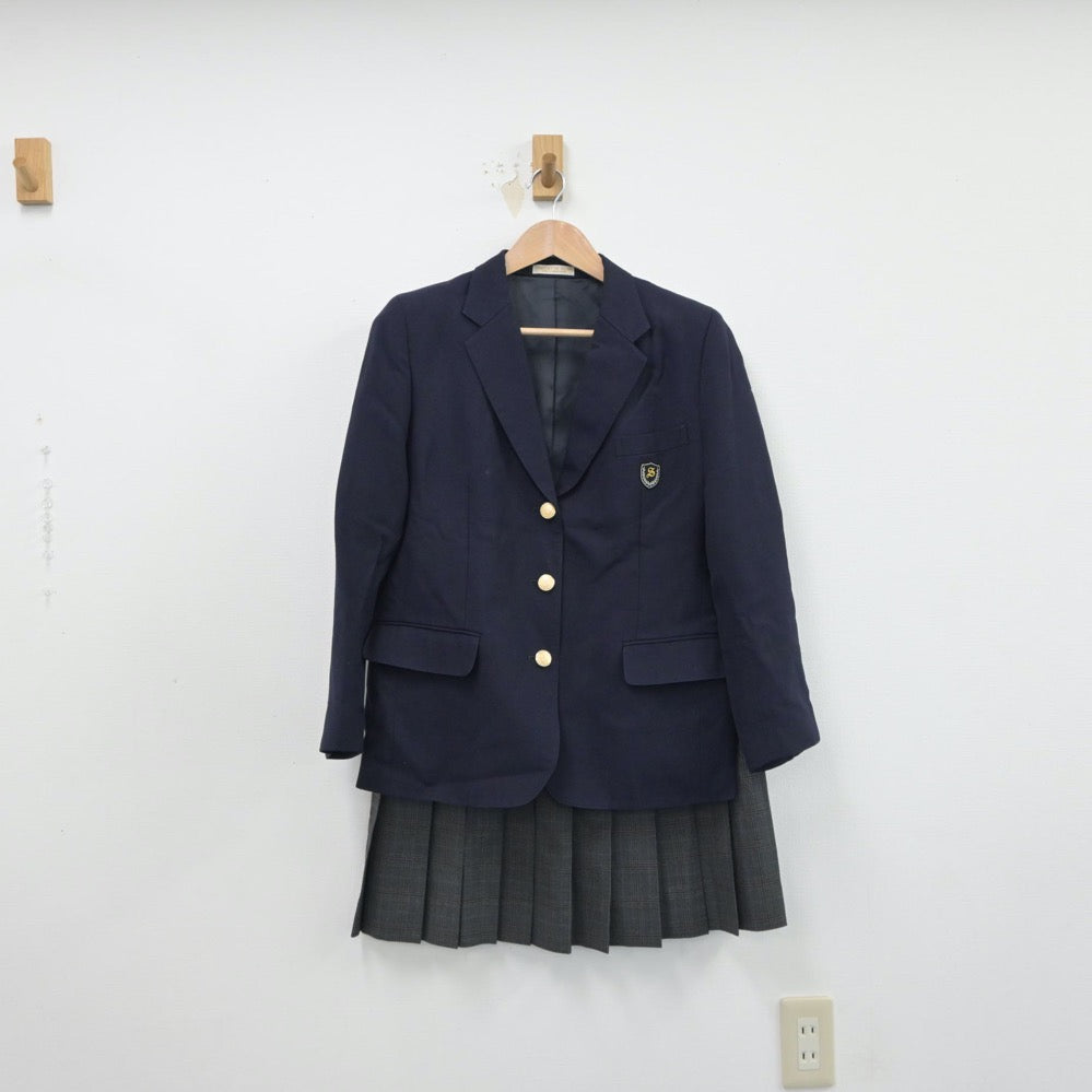 【中古】大阪府 成美高等学校 女子制服 3点（ブレザー・スカート）sf015590