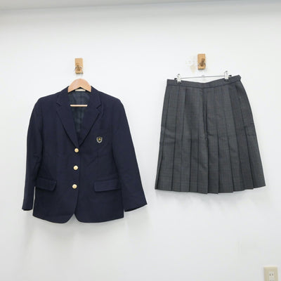 【中古】大阪府 成美高等学校 女子制服 3点（ブレザー・スカート）sf015590