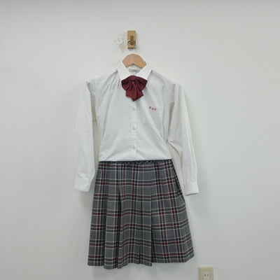 【中古】京都府 京都外大西高等学校 女子制服 7点（ブレザー・シャツ・ニット・スカート）sf015594