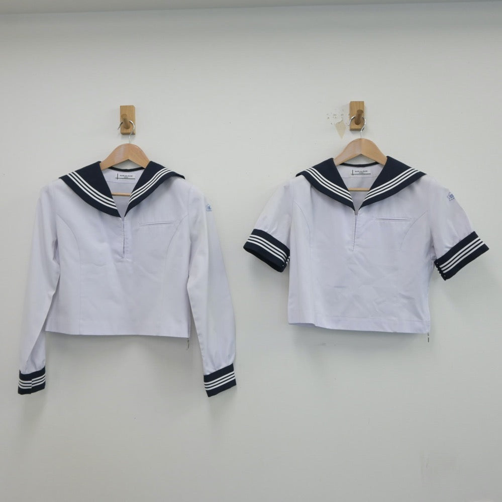 【中古】栃木県 栃木女子高等学校 女子制服 3点（セーラー服・ニット）sf015598