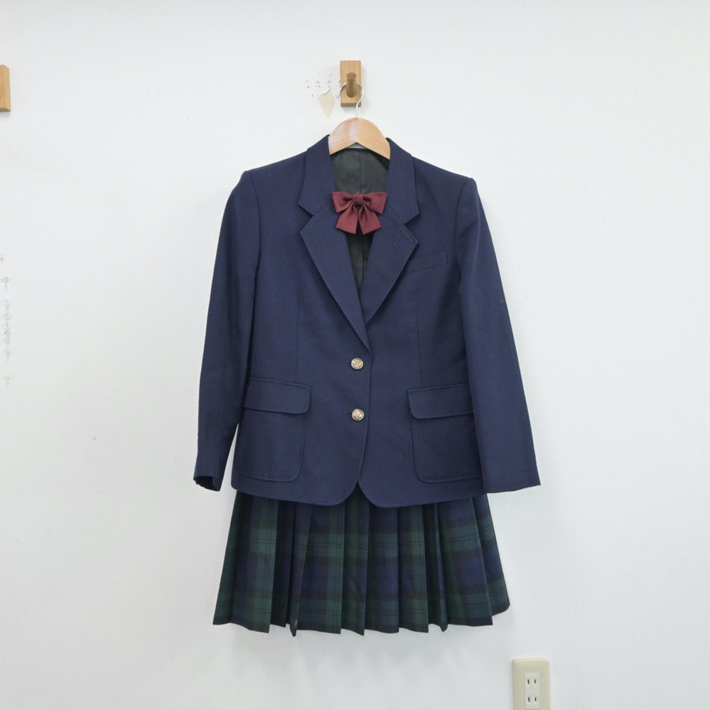 【中古】栃木県 野木第二中学校 女子制服 5点（ブレザー・ニット・スカート）sf015600