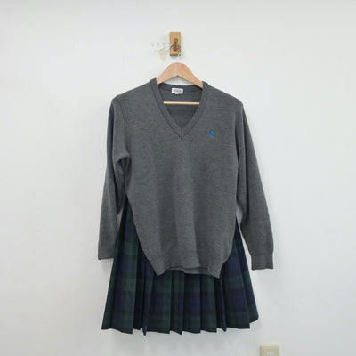 【中古】栃木県 野木第二中学校 女子制服 5点（ブレザー・ニット・スカート）sf015600