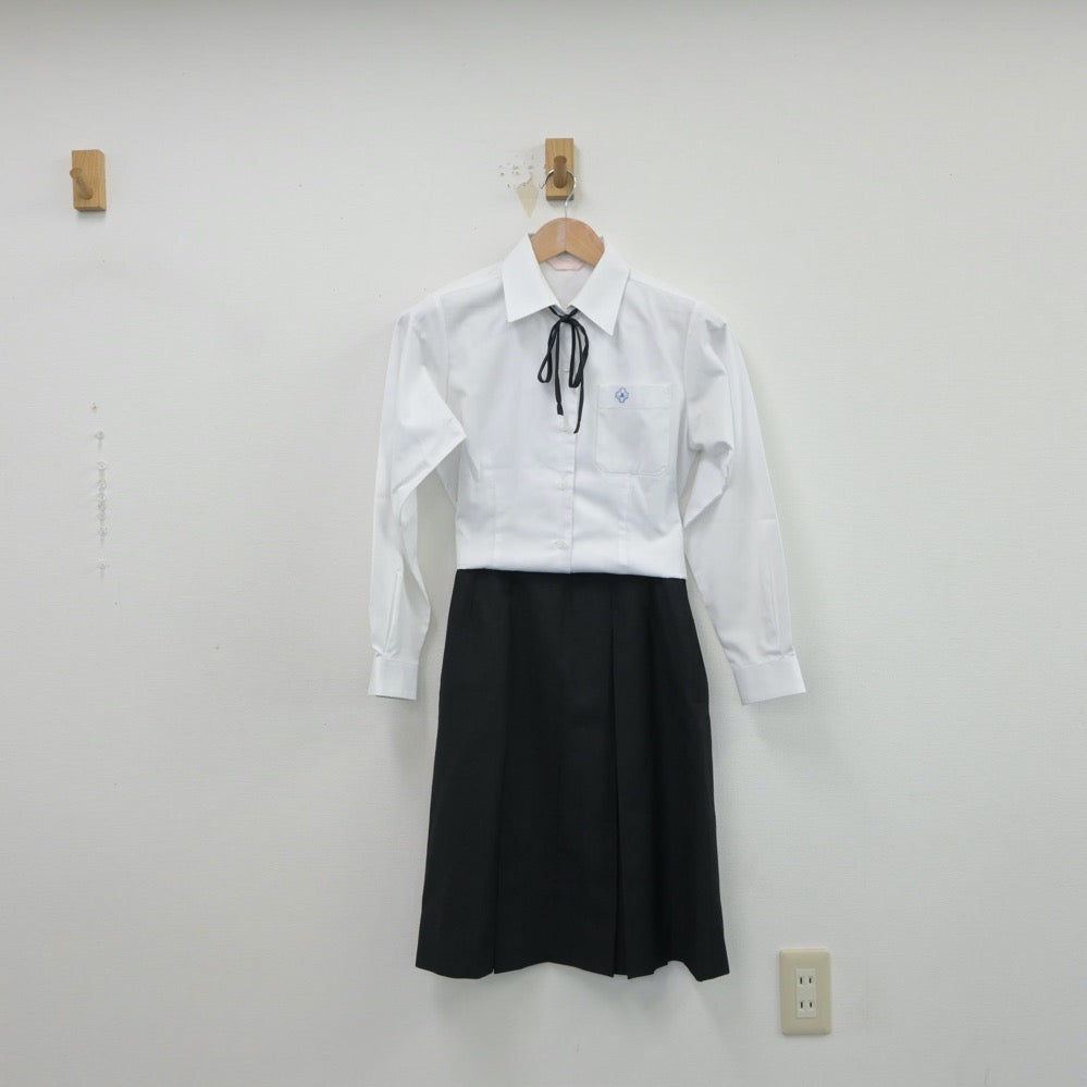 【中古】静岡県 焼津中央高等学校 女子制服 3点（シャツ・スカート）sf015610