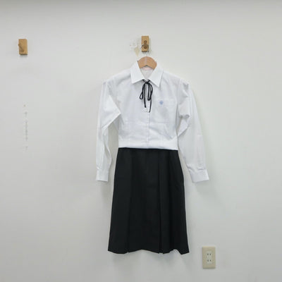 【中古】静岡県 焼津中央高等学校 女子制服 3点（シャツ・スカート）sf015610